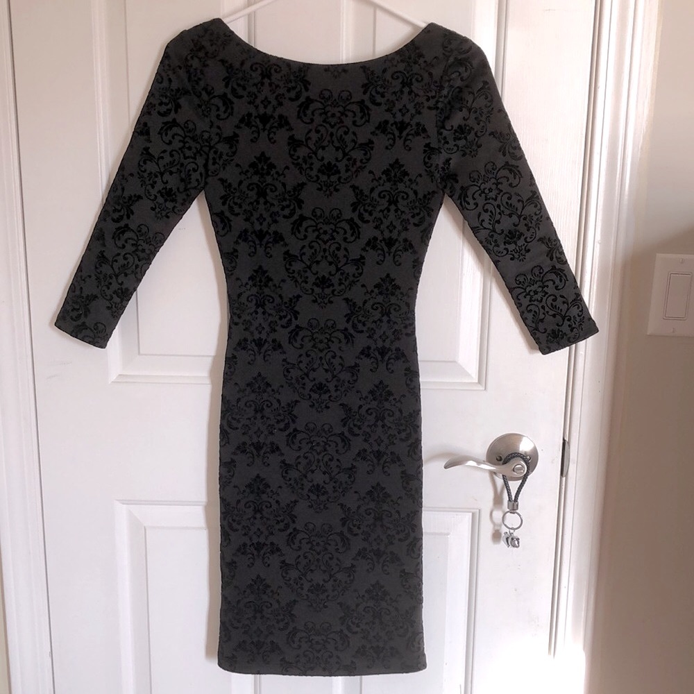 NWT Le Château Black Damask Dress 🖤